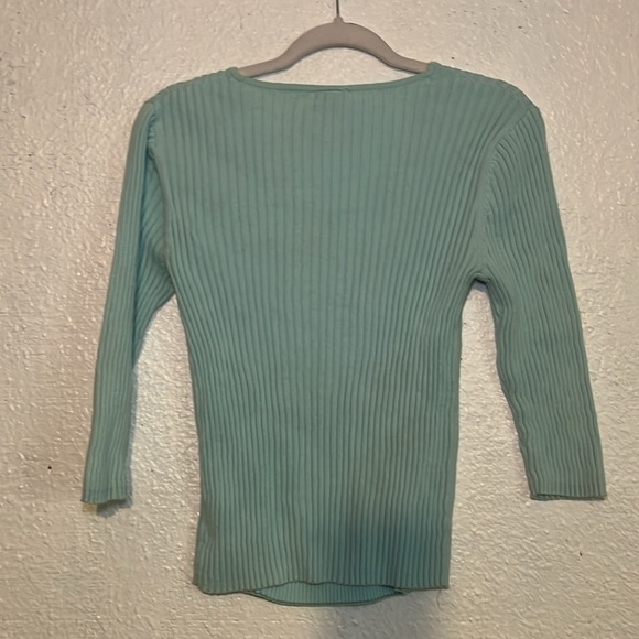Faded Glory, aqua colored sweater top size medium. - Picture 9 of 9